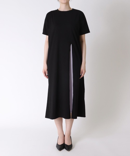 Three Four Time(スリーフォータイム)の「『2枚セット』サイドスリットワンピース×プリーツワンピース(ワンピース・レディース・ブラック/ブルー/グリーン・FREE)」の21枚目の写真