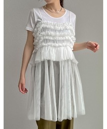 [2024 SUMMER COLLECTION]チュールフリルキャミチュニック