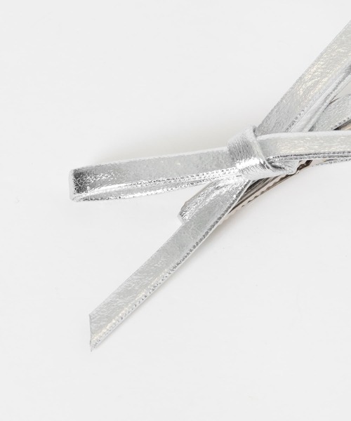 SMELLY（スメリー）の「フェイクレザーリボン2セットピン（ヘアピン・レディース・シルバー/ブラック・-）」の15枚目の写真