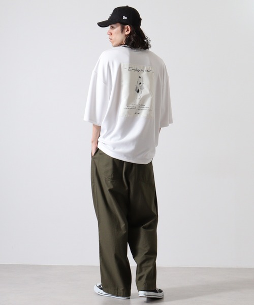 FUNALIVE(ファンアライブ)の「WS select 接触冷感クールポンチ オーバーサイズTシャツ(Tシャツ/カットソー・メンズ・ホワイト系その他/ブラック系その他/ブルーグリーン/ブラック/グレイッシュベージュ/ホワイト・M/L)」の7枚目の写真