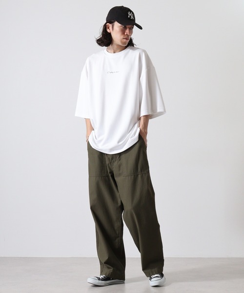 FUNALIVE(ファンアライブ)の「WS select 接触冷感クールポンチ オーバーサイズTシャツ(Tシャツ/カットソー・メンズ・ホワイト系その他/ブラック系その他/ブルーグリーン/ブラック/グレイッシュベージュ/ホワイト・M/L)」の8枚目の写真