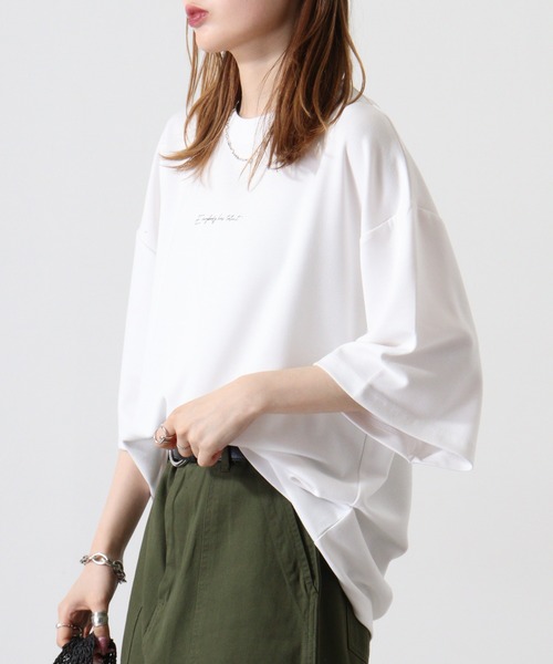 FUNALIVE(ファンアライブ)の「WS select 接触冷感クールポンチ オーバーサイズTシャツ(Tシャツ/カットソー・メンズ・ホワイト系その他/ブラック系その他/ブルーグリーン/ブラック/グレイッシュベージュ/ホワイト・M/L)」の10枚目の写真