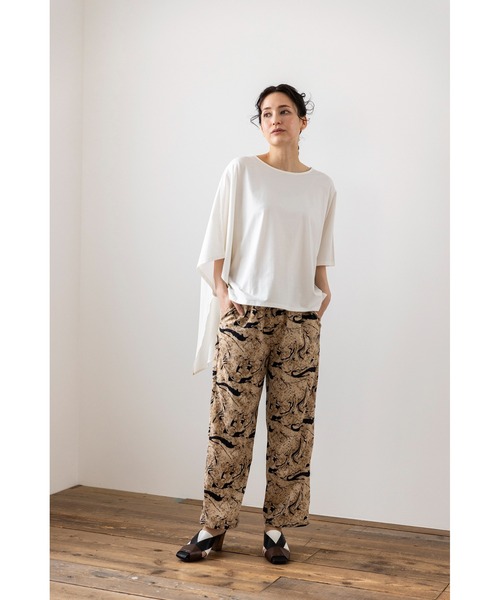 OSMOSIS(オズモーシス)の「バックシフォン切替Tシャツ(Tシャツ/カットソー・レディース・ブラック/ホワイト/ブルー・ONE SIZE)」の4枚目の写真