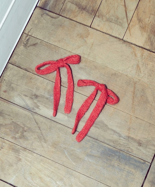 GOLDY（ゴールディ）の「ニット リボン ダブル ヘアカフ（ヘアゴム・レディース・ベージュ/ピンク/グリーン/ブラック・FREE）」の10枚目の写真