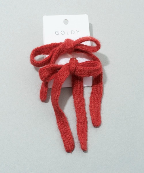 ニット リボン ダブル ヘアカフ（ヘアゴム）｜GOLDY（ゴールディ
