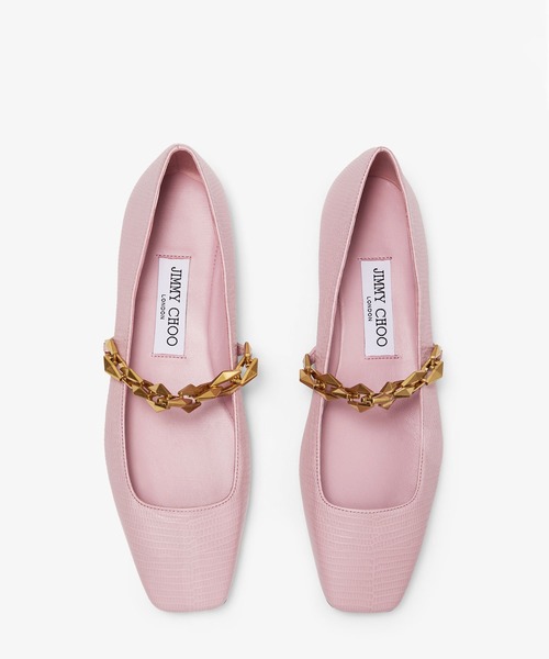 JIMMY CHOO（ジミーチュウ）の「DIAMOND TILDA FLAT（バレエシューズ・レディース・ピンク・37/36/38）」の3枚目の写真