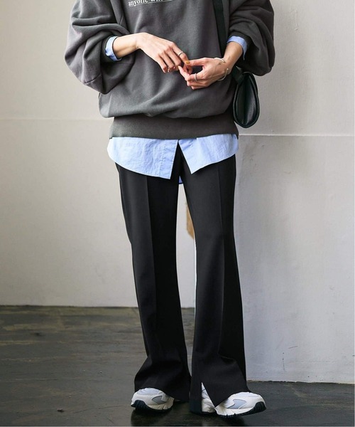 FRAMeWORK（フレームワーク）の「≪追加≫ダブルクロススリットパンツ5（スラックス・レディース・ネイビー/ブラック・36/34/40/38）」の5枚目の写真