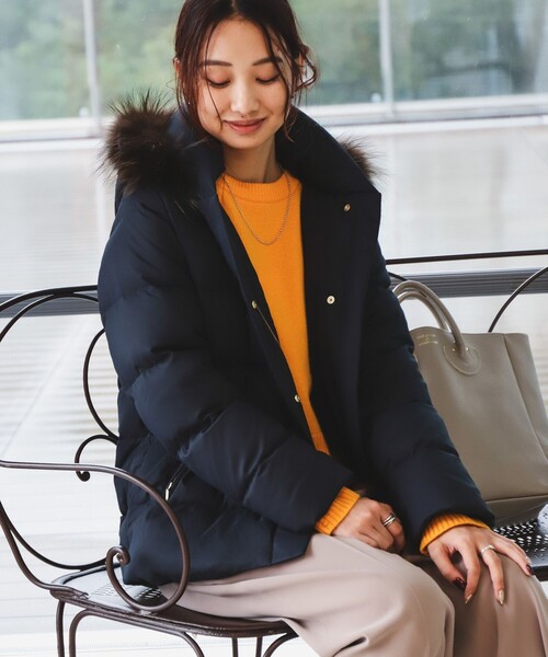 ばるみ:2wayリボンダウン プレミアムストレッチライトダウンミドルフードタイプ「D781