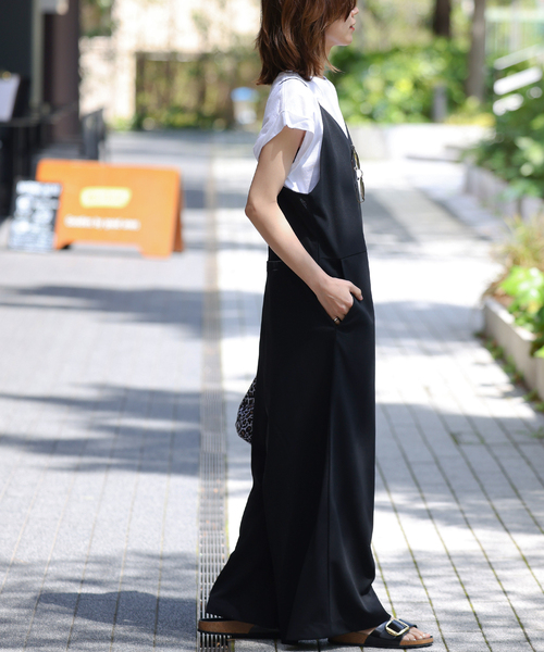 JOURNAL STANDARD relume(ジャーナルスタンダード レリューム)の「《WEB限定追加2》キャミサロペット(サロペット/オーバーオール・レディース・ブラック・FREE)」の5枚目の写真