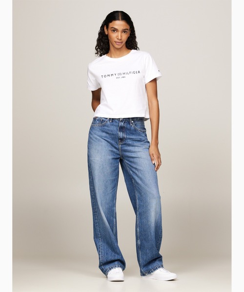 TOMMY HILFIGER(トミーヒルフィガー)の「ニートクルーネックTシャツ(Tシャツ/カットソー・レディース・ホワイト/ネイビー・SMALL/MEDIUM/X-SMALL)」の12枚目の写真