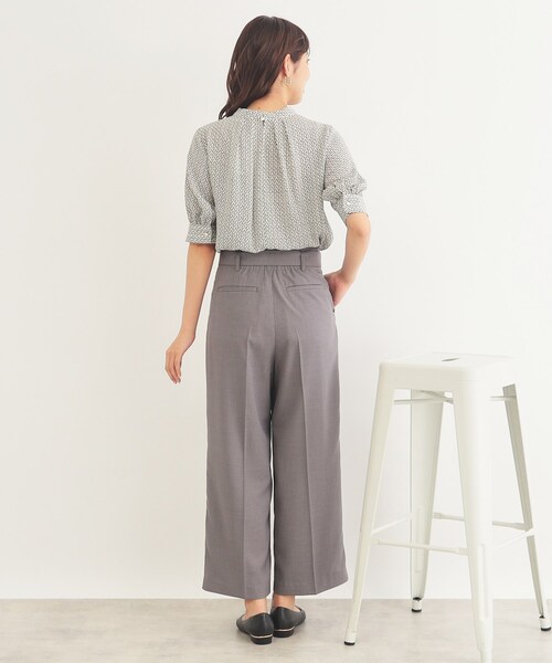 index（インデックス）の「◆アシメボウタイブラウス【洗濯機洗い可/イージーアイロン】（シャツ/ブラウス・レディース・ナチュラル/ホワイト系3/ネイビー・40/38/42/36）」の14枚目の写真