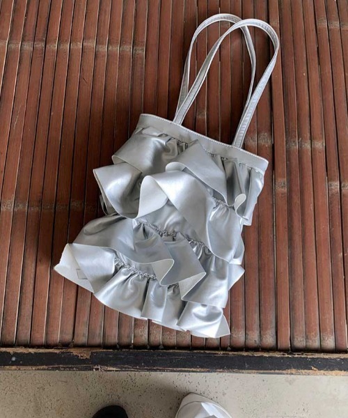 Vipoa（ヴィポア）の「tiered frill mini tote（トートバッグ・レディース・ブラック/シルバー・FREE）」の9枚目の写真