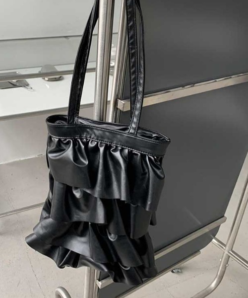 Vipoa（ヴィポア）の「tiered frill mini tote（トートバッグ・レディース・ブラック/シルバー・FREE）」の19枚目の写真