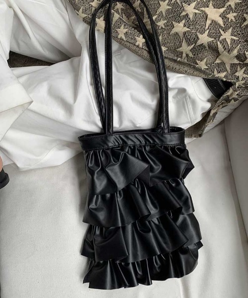 Vipoa（ヴィポア）の「tiered frill mini tote（トートバッグ・レディース・ブラック/シルバー・FREE）」の20枚目の写真