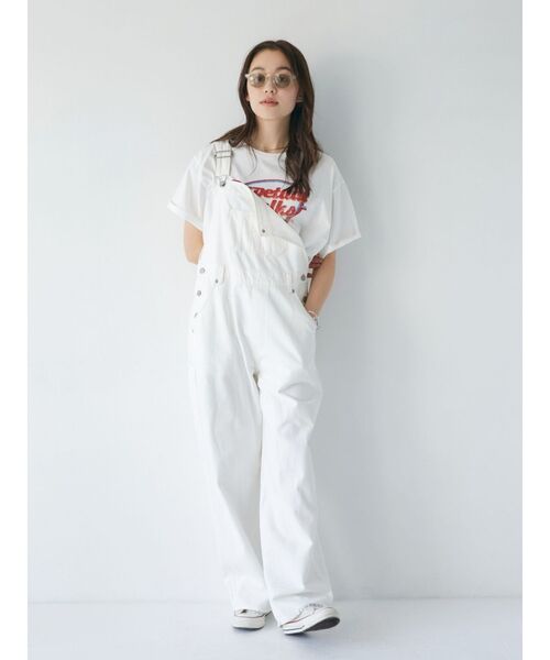 Ungrid(アングリッド)の「ツアーロゴルーズTee(Tシャツ/カットソー・レディース・グリーン/オフホワイト/チャコールグレー/オレンジ/パープル・FREE)」の12枚目の写真