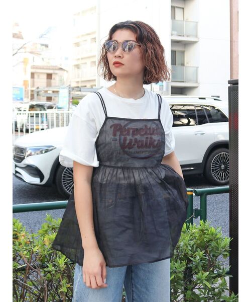 Ungrid(アングリッド)の「ツアーロゴルーズTee(Tシャツ/カットソー・レディース・グリーン/オフホワイト/チャコールグレー/オレンジ/パープル・FREE)」の13枚目の写真