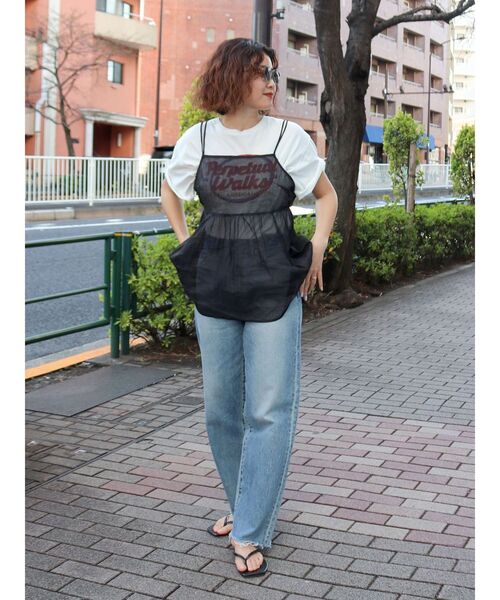 Ungrid(アングリッド)の「ツアーロゴルーズTee(Tシャツ/カットソー・レディース・グリーン/オフホワイト/チャコールグレー/オレンジ/パープル・FREE)」の14枚目の写真