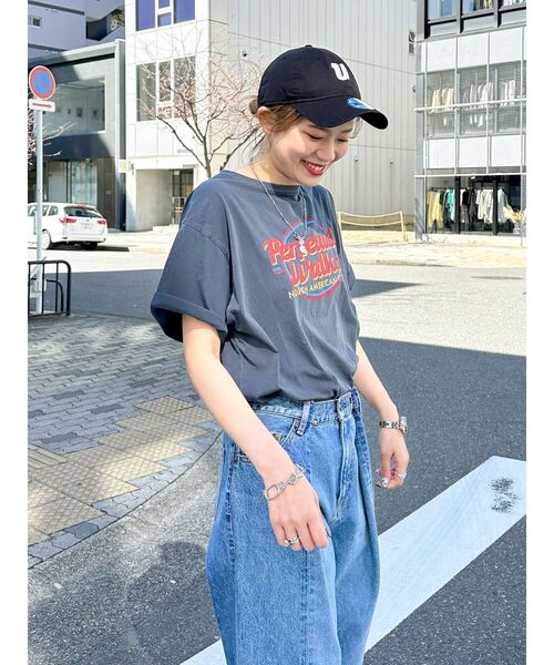 Ungrid(アングリッド)の「ツアーロゴルーズTee(Tシャツ/カットソー・レディース・グリーン/オフホワイト/チャコールグレー/オレンジ/パープル・FREE)」の16枚目の写真