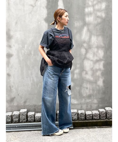 Ungrid(アングリッド)の「ツアーロゴルーズTee(Tシャツ/カットソー・レディース・グリーン/オフホワイト/チャコールグレー/オレンジ/パープル・FREE)」の18枚目の写真