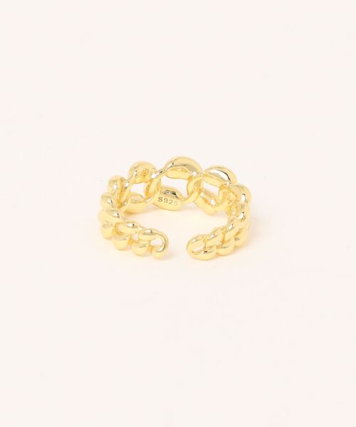Burner(バーナー)の「【blatto 925silver】チェーンデザイン リング フリーサイズ bla-ring-00593(リング・レディース・ゴールド・FREE)」の2枚目の写真