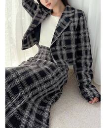 ツイードダブルショートジャケット【セットアップ着用可能】