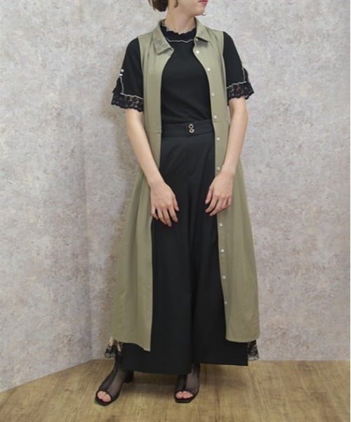 【セール】ウエストタックジレワンピース（ワンピース）｜axes femme（アクシーズファム） 5,115円