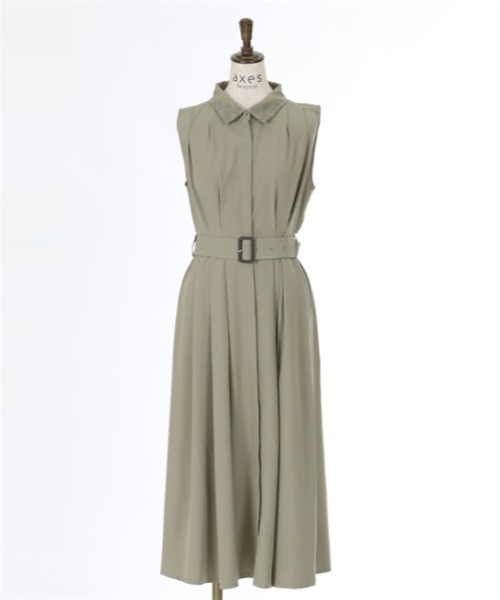 axes femme（アクシーズファム）の「ウエストタックジレワンピース（ワンピース・レディース・ベージュ/ネイビー/カーキ・FREE）」の22枚目の写真