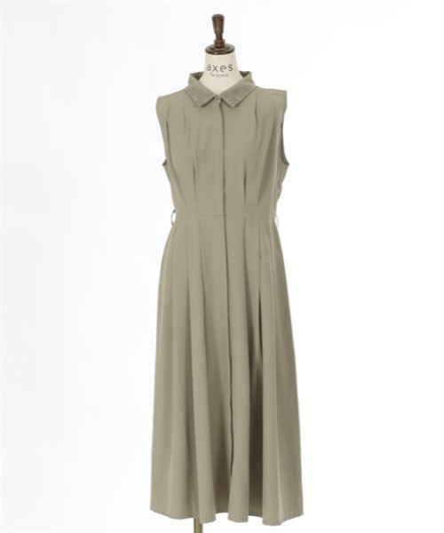 axes femme（アクシーズファム）の「ウエストタックジレワンピース（ワンピース・レディース・ベージュ/ネイビー/カーキ・FREE）」の17枚目の写真