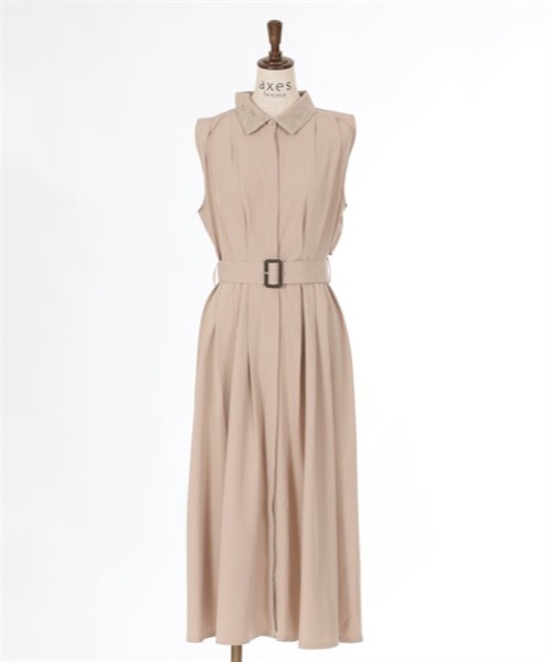 axes femme（アクシーズファム）の「ウエストタックジレワンピース（ワンピース・レディース・ベージュ/ネイビー/カーキ・FREE）」の12枚目の写真