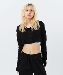atmos pink See-through Knit Parka / アトモス ピンク シースルー ニット パーカー