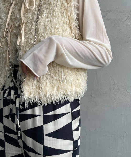 By/m（バイエム）の「[By/m/バイエム] 前後2WAY フェザーフリンジ