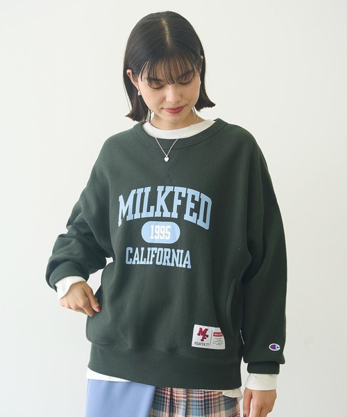 セール】MILKFED.ⅹCHAMPION SWEAT TOP（スウェット）｜Champion