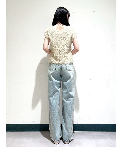 AND COUTURE(アンドクチュール)の「ふわニットノースリラメプルオーバー(ニット/セーター・レディース・ベージュ/ブルー/サックスブルー・FREE)」の22枚目の写真