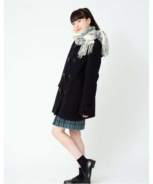 EASTBOY（イーストボーイ）の「マフラー リバーシブル スクール（マフラー・キッズ・アイボリー/杢グレー・F）」の3枚目の写真