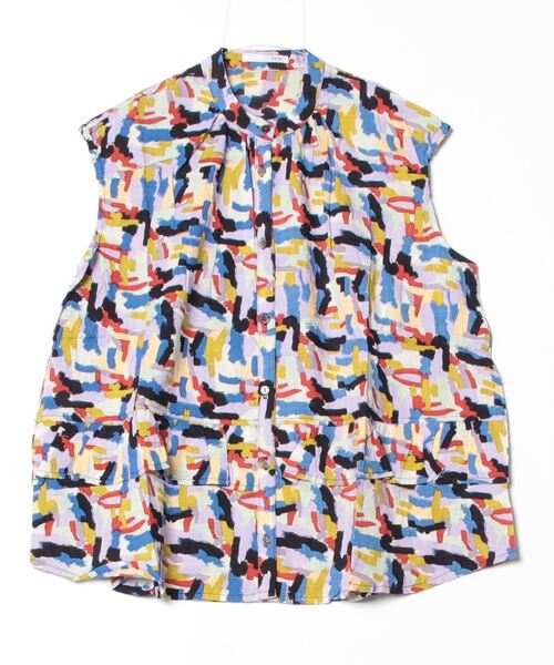 【sandy】プリントスタンドノースリーブBL（シャツ/ブラウス）｜sandy（サンディー）