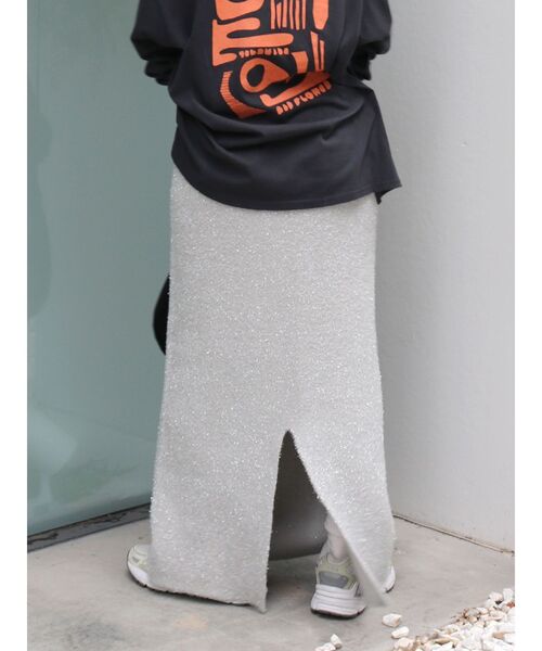 Ungrid（アングリッド）の「ラメニットアイラインスカート（スカート・レディース・シルバー/ブラック・FREE）」の12枚目の写真