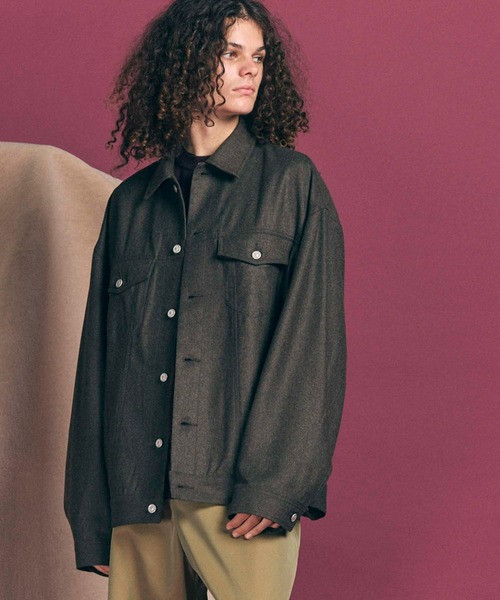 MAISON SPECIAL(メゾンスペシャル)の「《UNISEX》【Italian Dead Stock Fabric】Prime-Over 3rd Jacket/プライムオーバー3rdジャケット 【MAISON SPECIAL/メゾンスペシャル】(ブルゾン・メンズ・ダークブラック/チャコールグレー/ブラック/カーキ/ゴールド/ライトグリーン/キャメル/レッド・1/2)」の4枚目の写真
