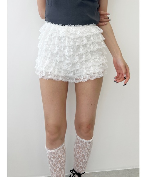 WC(ダブル シー)の「レースピチショートパンツ(その他パンツ・レディース・ブラック/ホワイト・FREE)」の6枚目の写真