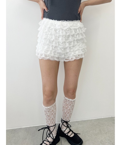 希少d.i.a.ブラックショートパンツ 裏地レース セール】ちら見せ