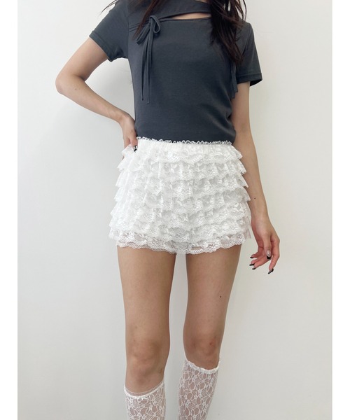 WC(ダブル シー)の「レースピチショートパンツ(その他パンツ・レディース・ブラック/ホワイト・FREE)」の10枚目の写真