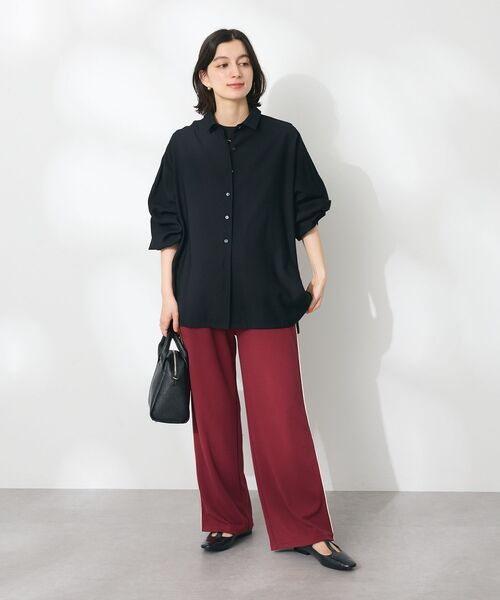 CRAFT STANDARD BOUTIQUE(クラフトスタンダードブティック)の「パイピングラインパンツ(その他パンツ・レディース・レッド/チャコールグレー/ブラック/モカ・M/L)」の5枚目の写真