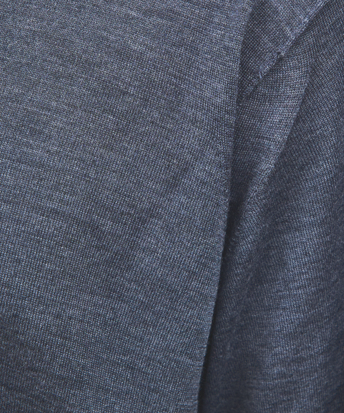 DESIGNWORKS(デザインワークス)の「【Super120S】ニット ポロシャツ(ニット/セーター・メンズ・バイオレット/チャコールグレー/ライトベージュ・46/48/50)」の9枚目の写真