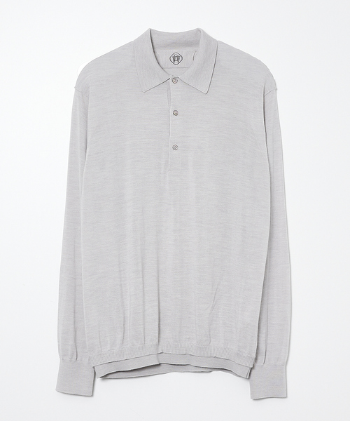 DESIGNWORKS(デザインワークス)の「【Super120S】ニット ポロシャツ(ニット/セーター・メンズ・バイオレット/チャコールグレー/ライトベージュ・46/48/50)」の13枚目の写真