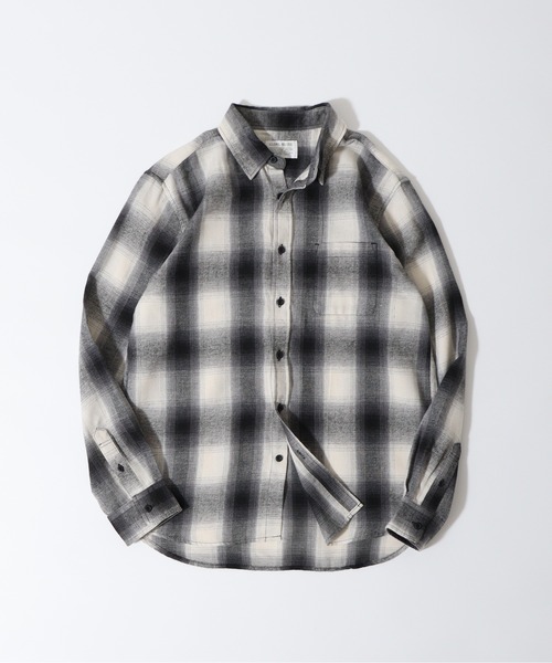 GLOVE HOUSE(グローブハウス)の「GROVE HOUSE TCネルチェックシャツ(シャツ/ブラウス・メンズ・ブラック/ホワイト/ブルー/ブラウン/ダークグリーン/レッド/サックスブルー/ベージュ・L/M/LL)」の2枚目の写真