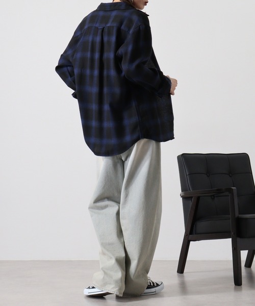 GLOVE HOUSE(グローブハウス)の「GROVE HOUSE TCネルチェックシャツ(シャツ/ブラウス・メンズ・ブラック/ホワイト/ブルー/ブラウン/ダークグリーン/レッド/サックスブルー/ベージュ・L/M/LL)」の20枚目の写真