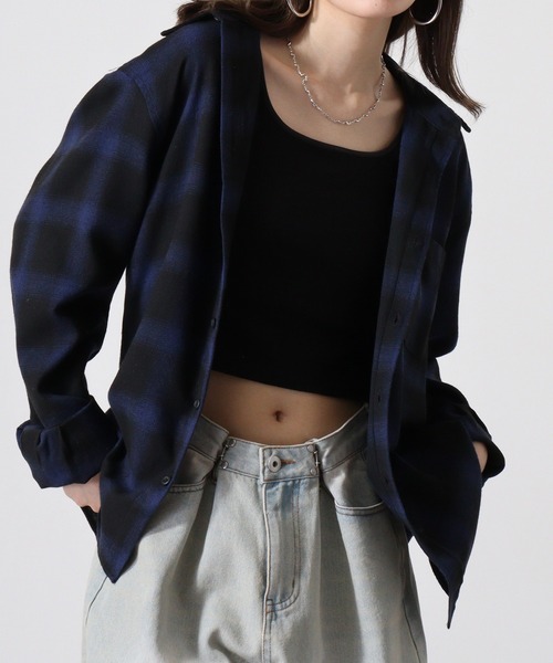 GLOVE HOUSE(グローブハウス)の「GROVE HOUSE TCネルチェックシャツ(シャツ/ブラウス・メンズ・ブラック/ホワイト/ブルー/ブラウン/ダークグリーン/レッド/サックスブルー/ベージュ・L/M/LL)」の17枚目の写真