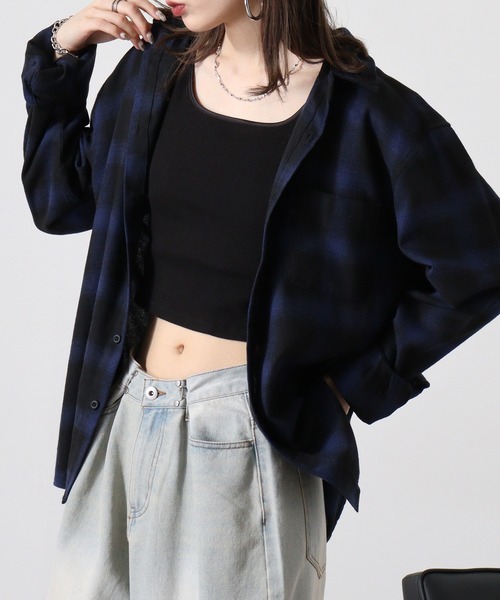 GLOVE HOUSE(グローブハウス)の「GROVE HOUSE TCネルチェックシャツ(シャツ/ブラウス・メンズ・ブラック/ホワイト/ブルー/ブラウン/ダークグリーン/レッド/サックスブルー/ベージュ・L/M/LL)」の18枚目の写真