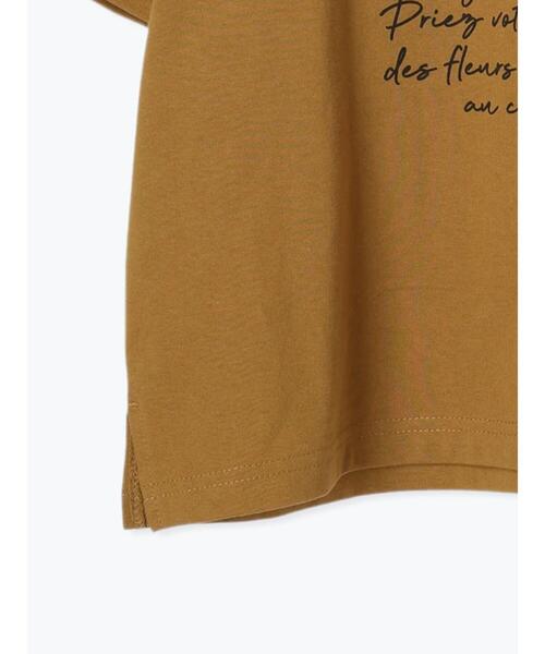 Samansa Mos2（サマンサ モスモス）の「転写プリント袖タックTシャツ（Tシャツ/カットソー・レディース・キャメル/グレー/チャコールグレー/キナリ・F）」の7枚目の写真