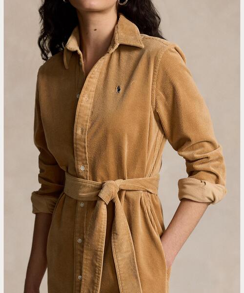 ■POLO RALPH LAUREN■ベルト付 コーデュロイ ワンピース POLO RALPH LAUREN（ポロ ラルフ ローレン）の「ベルテッド