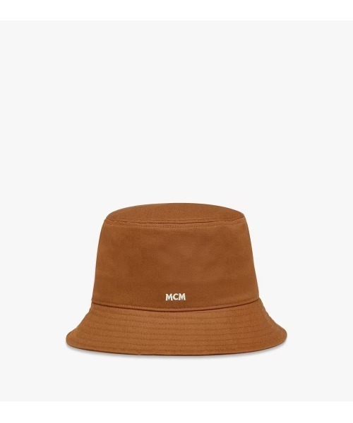 MCM（エムシーエム）の「エッセンシャル ロゴ バケットハット - コットンツイル（ハット・メンズ・ブラウン/ネイビー・ONE SIZE）」の3枚目の写真